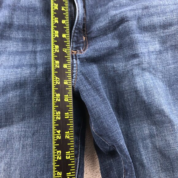 Lee Women Flex Motion Bootcut Jeans Size 18 Long Blue Denim Regular Fit Mid Rise - Picture 7 of 14